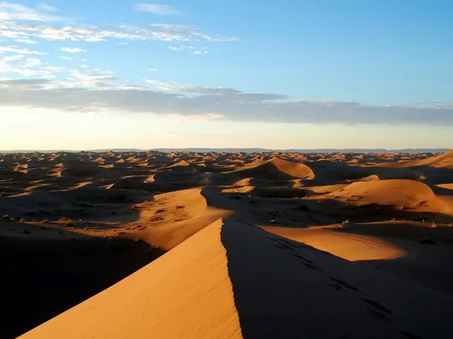 Erg Chebbi sand dunes in the Moroccan Sahara