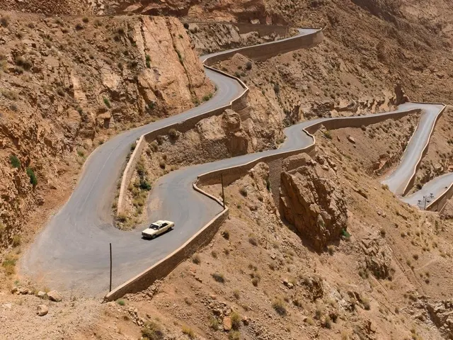 Tisdrine hairpins Dades Valley road Morocco